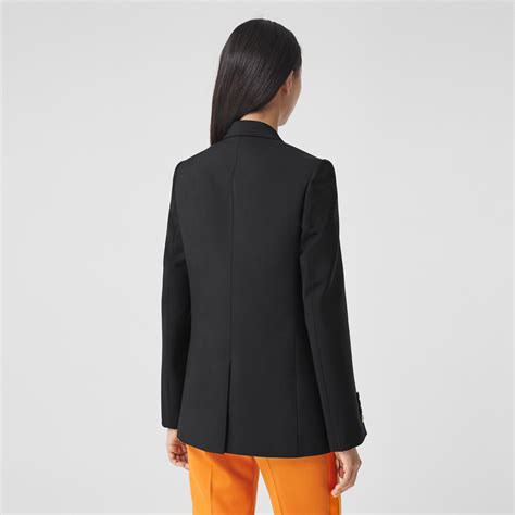 Wool Tailored Jacket in Black 